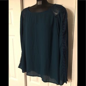 NWOT Torrid Teal Blouse - Size 0x - 12 - L